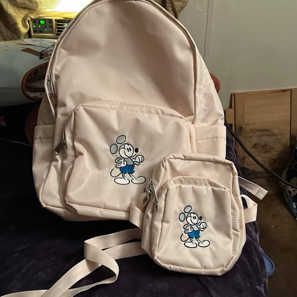 Disney parks Mickey backpack with matching cross body